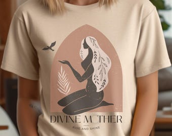 Divine Mother T-Shirt | Boho Goddess Energy Tee, Spiritual Self Love Shirt