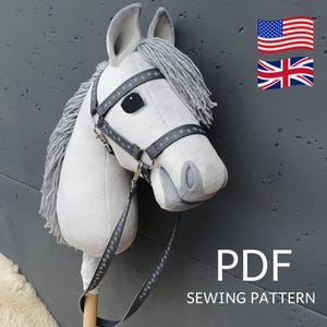English: Hobby Horse As PDF sewing pattern and tutorial, DIY Stick Horse pattern, Gift for a creative person, How to make a toy for kids