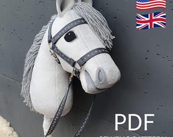 English: Hobby Horse As PDF sewing pattern and tutorial, DIY Stick Horse pattern, Gift for a creative person, How to make a toy for kids