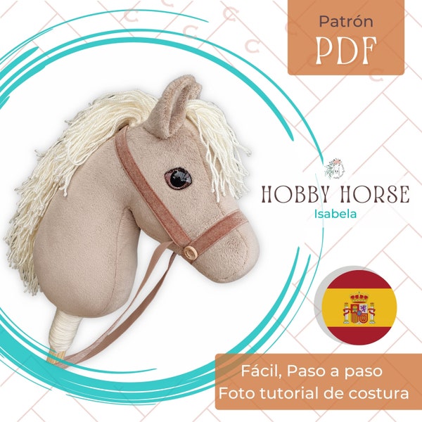 Spanish: Sewing Pattern Hobby Horse Isabela, Stuffed animal foto tutorial, Horse on a stick PDF, Summer games for kids