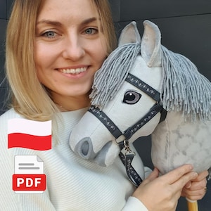 Polering: Käpphäst Silver PDF-sömnadsmönster och handledning, DIY-mönster för käpphäst, Present till en kreativ person, Hur man gör en leksak för barn