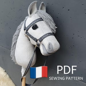 Hobby Horse come modello di cucito e tutorial in formato PDF, modello fai da te per cavallo di legno, regalo per una persona creativa, tutorial fai da te per peluche