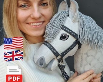 Steckenpferd-Nähvorlage (PDF) – Realistische Steckenpferd-Anleitung, englische Anleitung