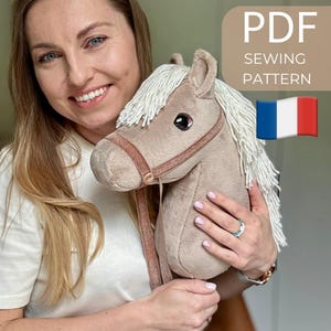 Samouczek szycia konika hobbystycznego w formacie PDF, Wzór na głowę pluszowego zwierzęcia do szycia, Pluszowy kucyk DIY na prezent, Wzór na zabawkę dla kreatywnej mamy