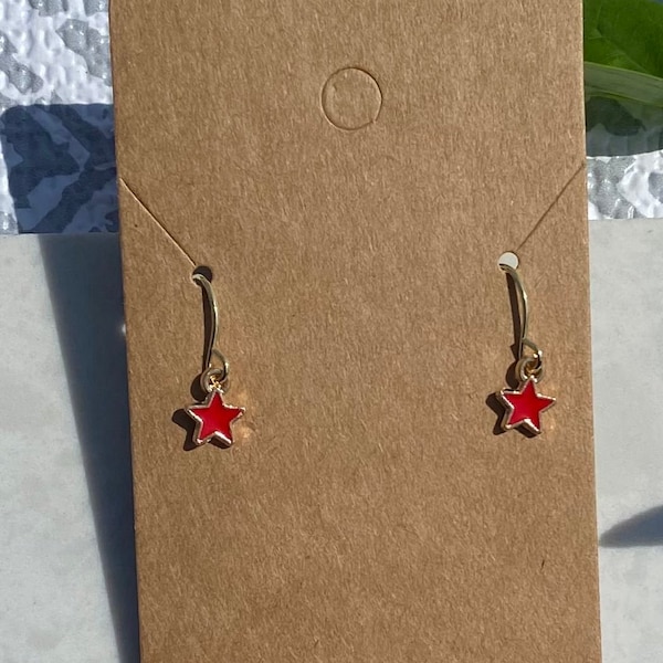 Red Star Earrings