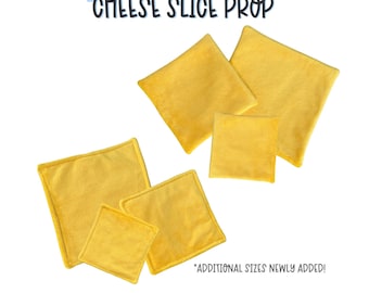 Cheese Slice Prop | Fursuit Cosplay Costume Accessory | READY TO SHIP Minky Fake Food Food Gag Gift | 5 Sizes + Custom Topstitch Option