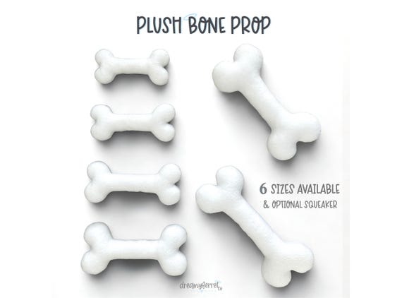 READY TO SHIP Plush Bone Prop for Fursuits | With or Without Squeaker | Furry Cosplay Accessory | Handmade Fleece Bone Toy