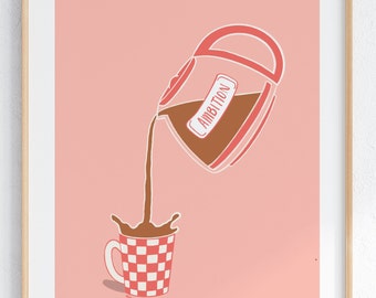 Dolly Parton Art Print for Picture Wall Pink Art Print Coffee Art for Kitchen