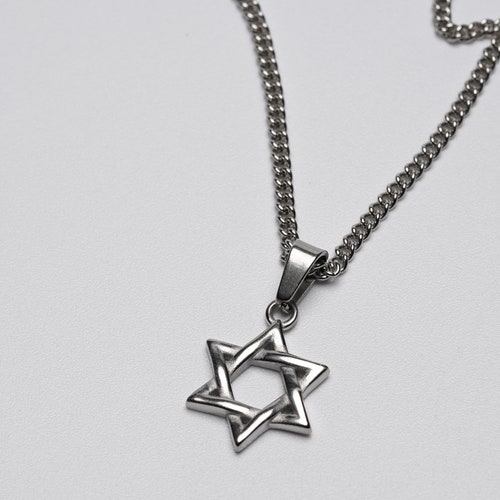 925 Sterling Silver Jewish Star of David Pendant Necklace - Etsy