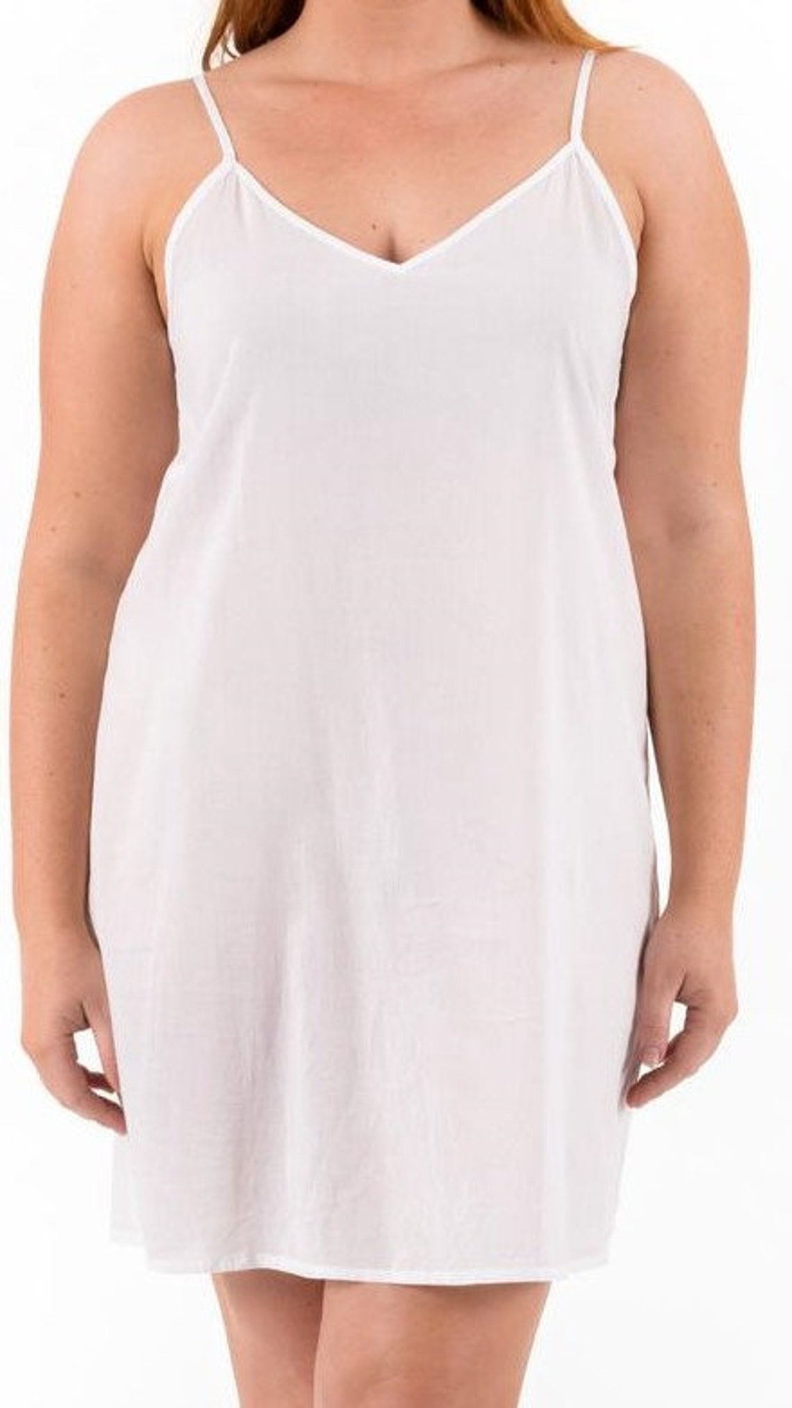 White 100 Cotton dress Cotton Dress Slip Celine Above Etsy