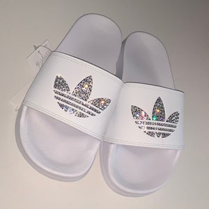 Adidas glitter clearance sliders