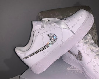 Hand Customised Crystal Nike Air Force 1 Trainers