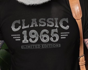 Camiseta clásica de 1965 para hombre, camiseta de 60 cumpleaños, camiseta de regalo de cumpleaños para él, papá, abuelo, abuelo, papá