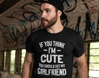 Cute Boyfriend Shirt Valentine's Day Gift Boyfriend Girlfriend Gifts Shirt For BF Boyfriend Relationship Tees Gift For Him