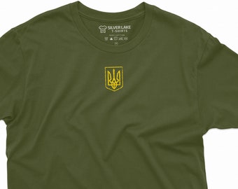 Ukraine Patriotic Shirt Zelensky Embroidered Shirt Ukraine Shirt Zelensky Shirt Embroidered Trident Shirt Ukraine Support Shirt