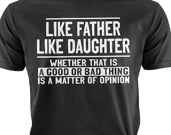 Men's Father's Day T-shirt Father Daughter Funny Tees Family Gift Shirt Christmas Gifts For Dad Shirt From Daughter For Dad