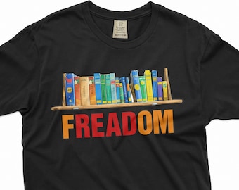 Camiseta Freadom Libros Camiseta Freedom Regalos de bibliotecario Regalos para amantes de los libros Camisas de libros Camisetas de gusano de biblioteca Regalos de ratón de biblioteca Camisa para estudiante