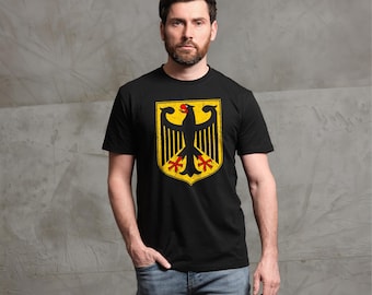 メンズ ドイツロゴTシャツ ドイツ愛国心あふれるシャツ ドイツ人への贈り物 ドイツ国民ロゴTシャツ ドイツ人への愛国心あふれる贈り物