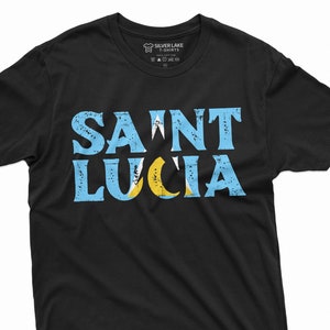 Men&#39;s Saint Lucia Shirt Saint Lucia Patriotic Shirt St Lucia Country Flag Shirt St Lucia Unisex Shirt St Lucian Gifts Saint Lucian Shirts