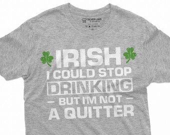 Mens Funny Irish Shirt St Patrick's Funny Drinking Pub T-Shirt Irish Party Tee Shamrock Clover Shirts Saint Patrick Tee For Him Dad Brother