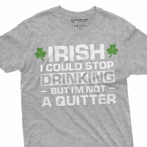 Mens Funny Irish Shirt St Patrick&#39;s Funny Drinking Pub T-Shirt Irish Party Tee Shamrock Clover Shirts Saint Patrick Tee For Him Dad Brother