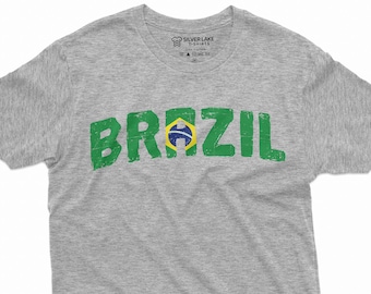 Camisa de Brasil Bandera Nacional de Brasil Camiseta Brasil Camisa Patriótica Brasil Camiseta Brasil Ideas de Regalo Brasileño Camisa de Regalo de Amigo Brasileño para Brasil