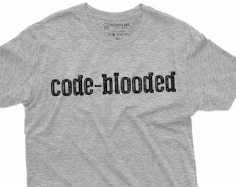 Camisa de codificação masculina camisa de programador engraçado camisa de sangue código codificador presentes de codificação programador camiseta de aniversário para ele presentes geek geek nerd