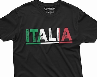 Italy Patriotic T-Shirt Italia T Shirt Italy Flag Tee Italian Gift Ideas Italy National Flag T-Shirt Italian Birthday Gift Italian Gift Tee