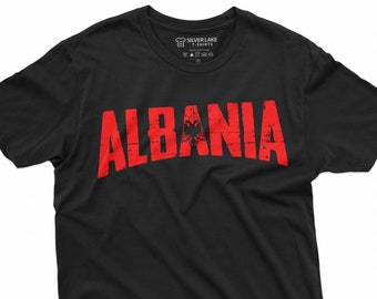 Albanien National Flagge T-Shirt Albanien T-Shirt Albanien Flagge T Shirt Albanien Patriotisches T-Shirt Shqipnia Shirt Geschenk für Shqipe Albaner Geschenke