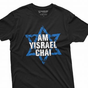 Men&#39;s Am Yisrael Chai Shirt Israel Patriotic Shirt Israeli Gifts Israel Support Gift Shirts Stand For Israel Shirt Israel Unisex Tee Shirt