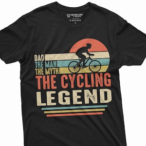 Men's Dad Cycling Shirt The Cycling Legend Shirt Funny Dad T-Shirt Father's Day Cycling Shirt Cyclist Father's Bike T-Shirts For Him Daddy