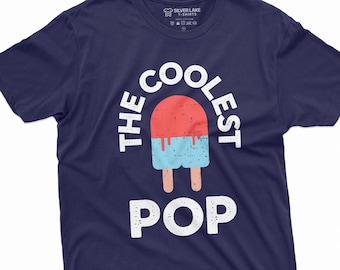 The Coolest Pop Shirt Funny Dad Shirt Grandpa Gift Father's Day Shirt Cool Pop T-Shirt Grandpa Summer Gift Tee Shirt Grandfather Gifts
