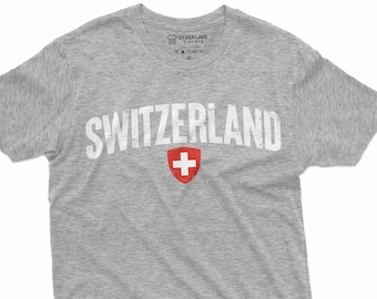 Switzerland Shirt Switzerland National Flag Tee Switzerland Patriotic T shirt Schweiz Shirt Swiss Gift Ideas Swiss Birthday Gift Tee