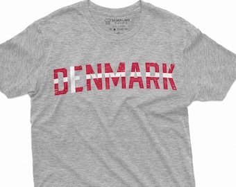 Danmarks flagga T-shirt Danmarks nationalskjorta Danmark patriotisk gåva T-shirt för dansk Danmark Skjorte dansk vän presentidéer