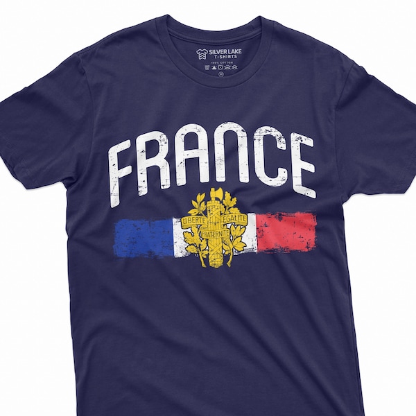 France Flag Tee Shirt France National Tee French Gift Tee France Lover Gift France National T Shirt Chemise Drapeau France Cadeaux Français