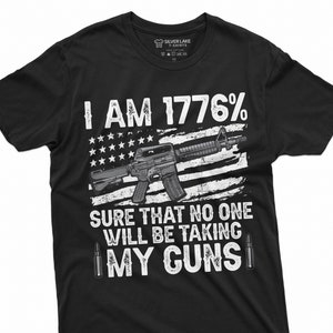 Camiseta de la Segunda Enmienda, camiseta patriótica de 1776, camiseta Pro Gun, camiseta de la Segunda Enmienda, camiseta con bandera patriótica de EE. UU., camiseta para amantes de las armas para papá, abuelo, tío