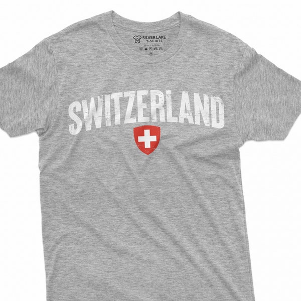 Switzerland Shirt Switzerland National Flag Tee Switzerland Patriotic T shirt Schweiz Shirt Swiss Gift Ideas Swiss Birthday Gift Tee