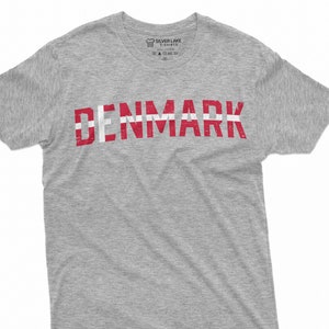 Denmark Flag T-Shirt Denmark National Shirt Denmark Patriotic Gift Tee Shirt For Danish Danmark Skjorte Danish Friend Gift Ideas