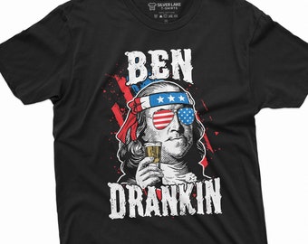 Funny 4th Of July Shirt Ben Drankin Shirt Fourth Of July Drinking Party Shirt Independence Day T Shirt Benjamin Franklin Patriotic Shirt