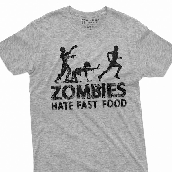 Grappige Zombies Hat Fast Food Tee Shirt Halloween Tshirt Grappige Zombie Tshirt Zombie T-shirt Sarcastic Tee Zombie Lover Cadeau voor vriend
