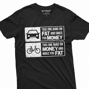 Men&#39;s Funny T-Shirt Sarcastic Car Shirt Bicycle Lover Tee Bicycle Shirt Cycling Tshirt Gift For Adult Men Husband