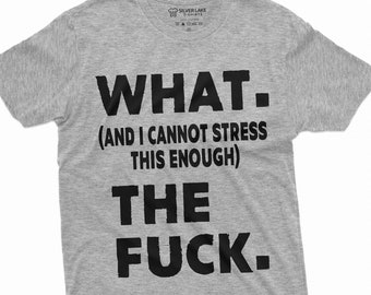 WTF Shirt Lustiges WTF Shirt Herren Rüde Offensiv T-Shirt Sarkastisch T-Shirt Lustiges Geburtstagsgeschenk Shirt mit Spruch Lustiges Weihnachtsgeschenk für Freund