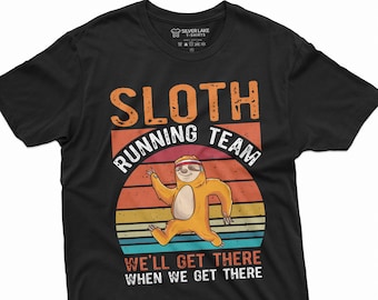 Lustiges Faultier Shirt Faultier Laufen Jogging T-Shirt Niedlich Tier T-Shirt Faultier Liebhaber Geschenk Cool Faultier T-Shirt Faule Tier Shirt