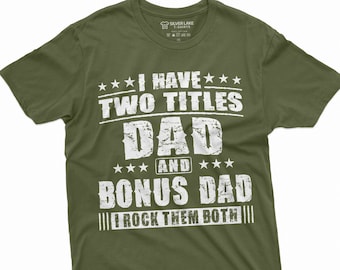 Bono papá camisa para hombre camiseta divertida mejor padrastro camiseta padrastro regalo para el día del padre padrastro regalo de la hija