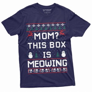 Questa scatola sta miagolando camicia Meowy T-shirt di Natale gatto amante regalo di Natale camicia del film di Natale citazione del film Tee Griswold Famiglia Tee