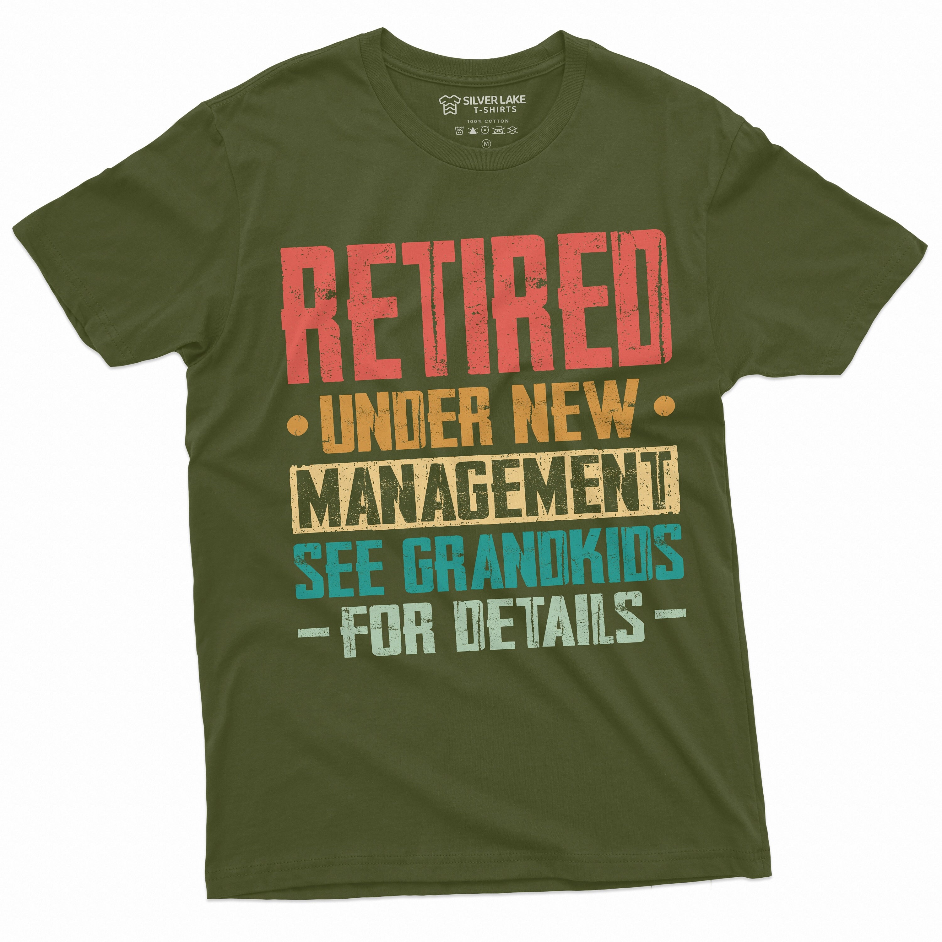 Men's Retired Shirt Funny Grandpa Retirement Shirt Under New Management See Grandkids For Details Shirt Retired Grandpa Shirt