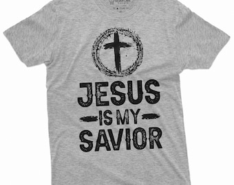 Jesus Is My Savior Shirt Jesus Christ Shirt Religious Gifts Cross Faith Bible Shirt Christian Gifts Christian Tees Jesus Unisex Shirt