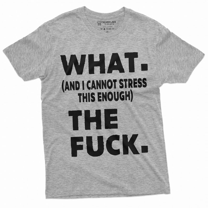 WTF Shirt Funny WTF Shirt Men's Rude Offensive T-Shirt Sarcastic Tee Funny Birthday Gift Shirt With Saying Funny Christmas Gift For Friend Grey