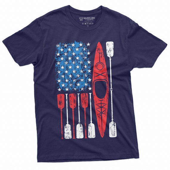 Vintage American Usa Flag Kayak T-Shirt Kayaking Cool Gift Vintage American Usa Flag Kayak T-Shirt Kayaking Cool Gift