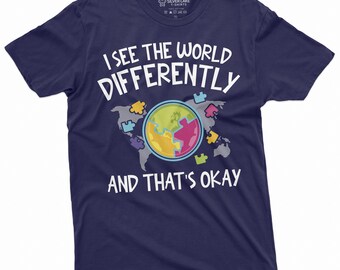 Autisme Ik zie de wereld anders Shirt Autisme Awareness Tee Awareness Day T Shirt Awareness Gifts Autistic Gifts Autism Awareness Shirt